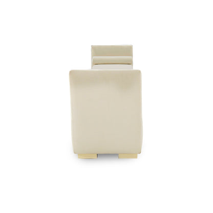 Beige armchair on a white background