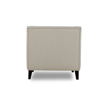 Beige armchair on a white background