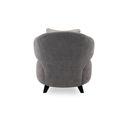 Gray plush chair with animal ears on a white background