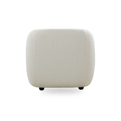 Beige ottoman on a white background