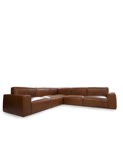 Santino Genuine Leather L-Shape Sofa IDT