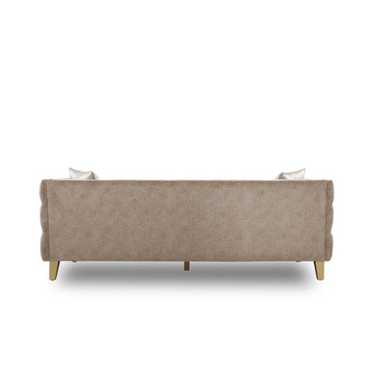 Beige sofa on a white background