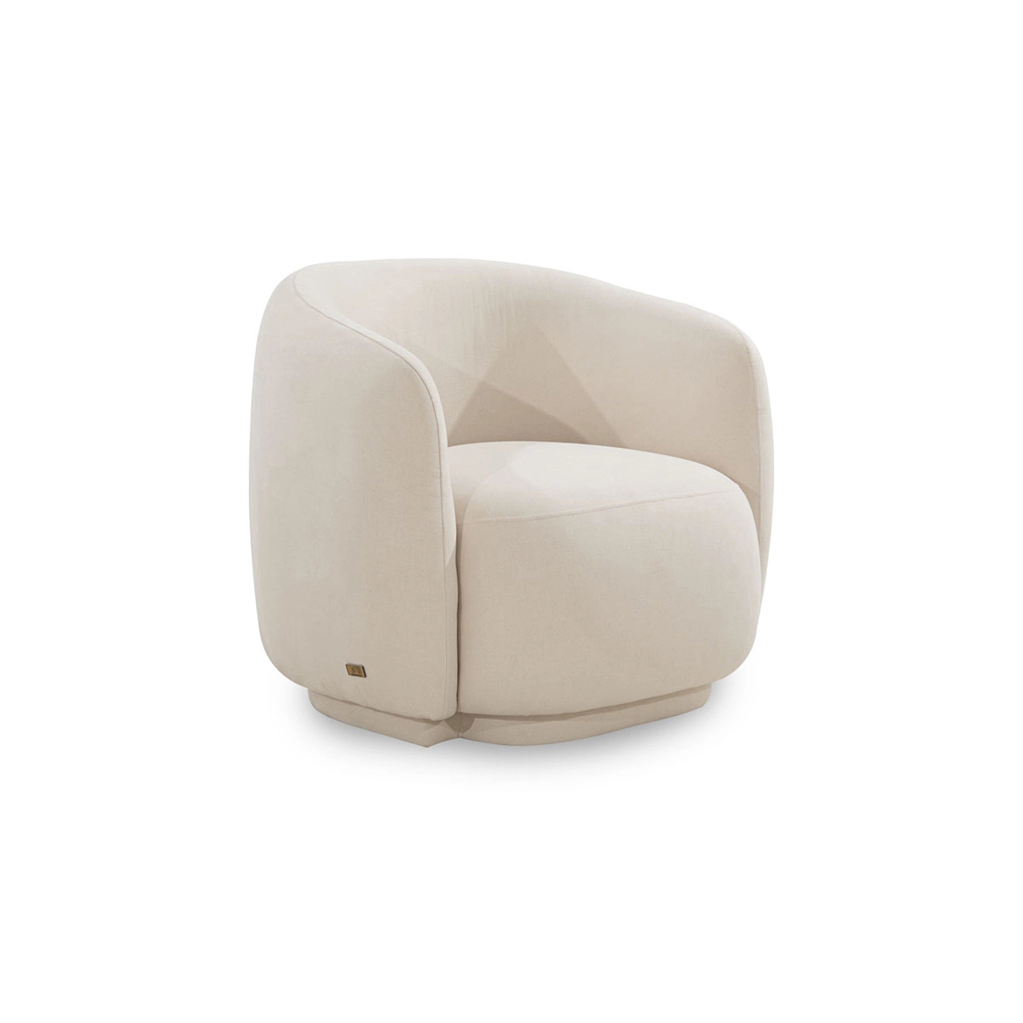 Beige armchair on a white background
