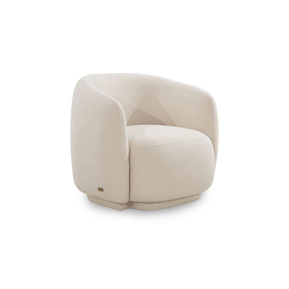 Beige armchair on a white background
