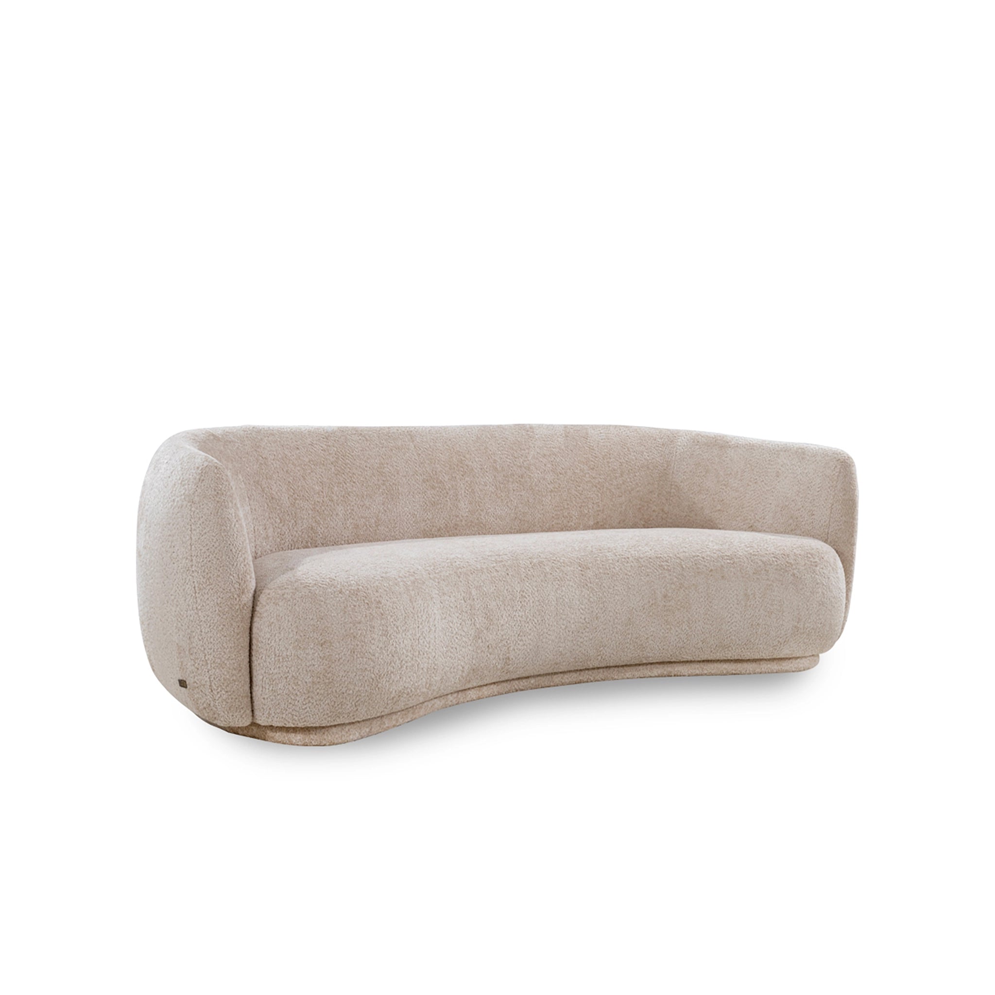 Beige sofa on a white background