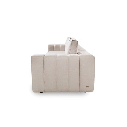 Beige sofa on a white background