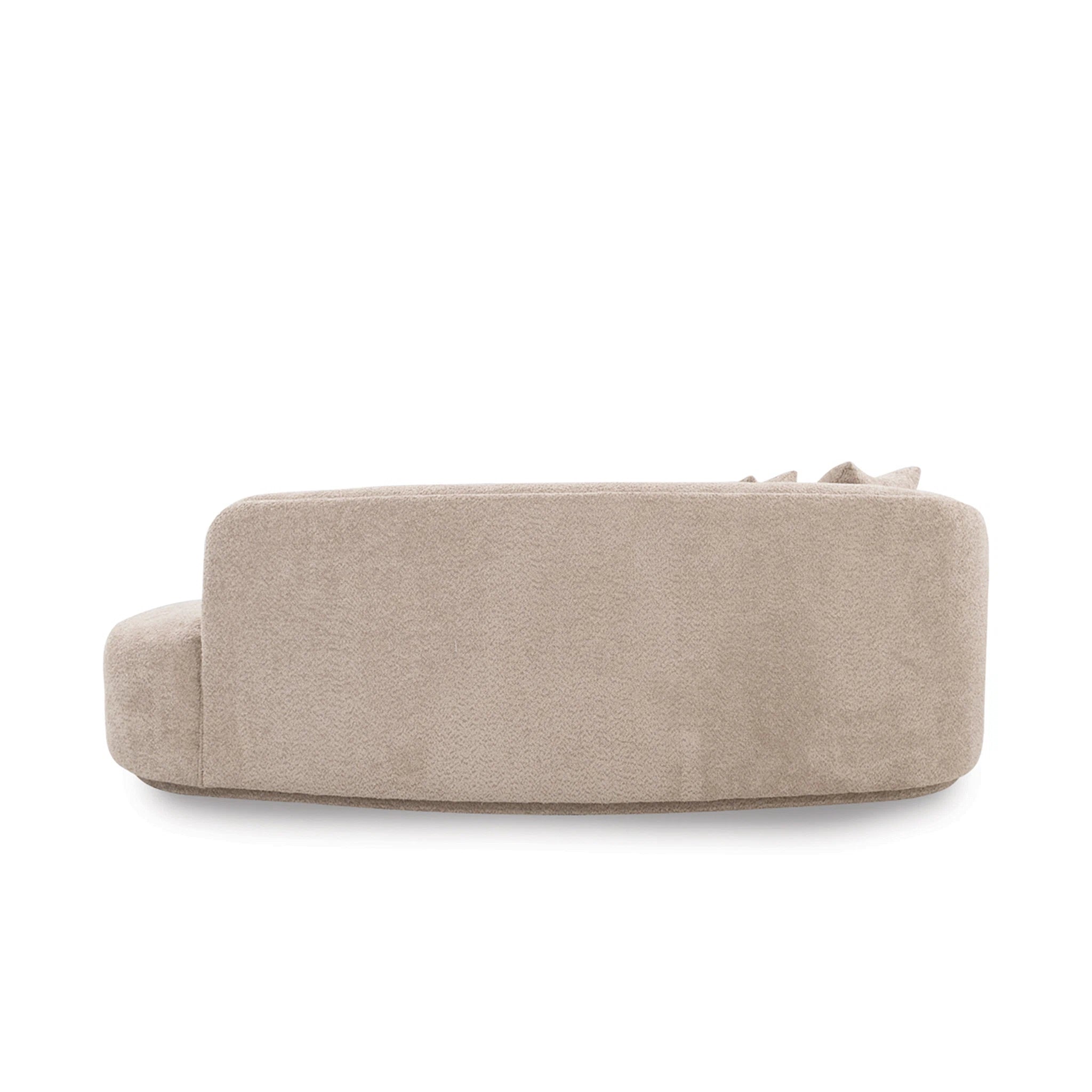 Beige sofa on a white background