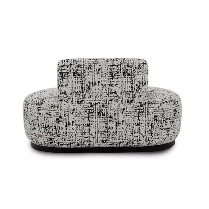 Textured black and white chair on a white background