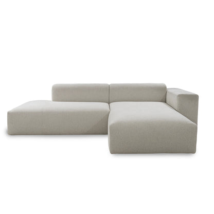 Gray sectional sofa on a white background