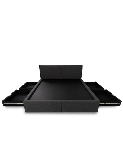 NoirHaven Storage  Bed