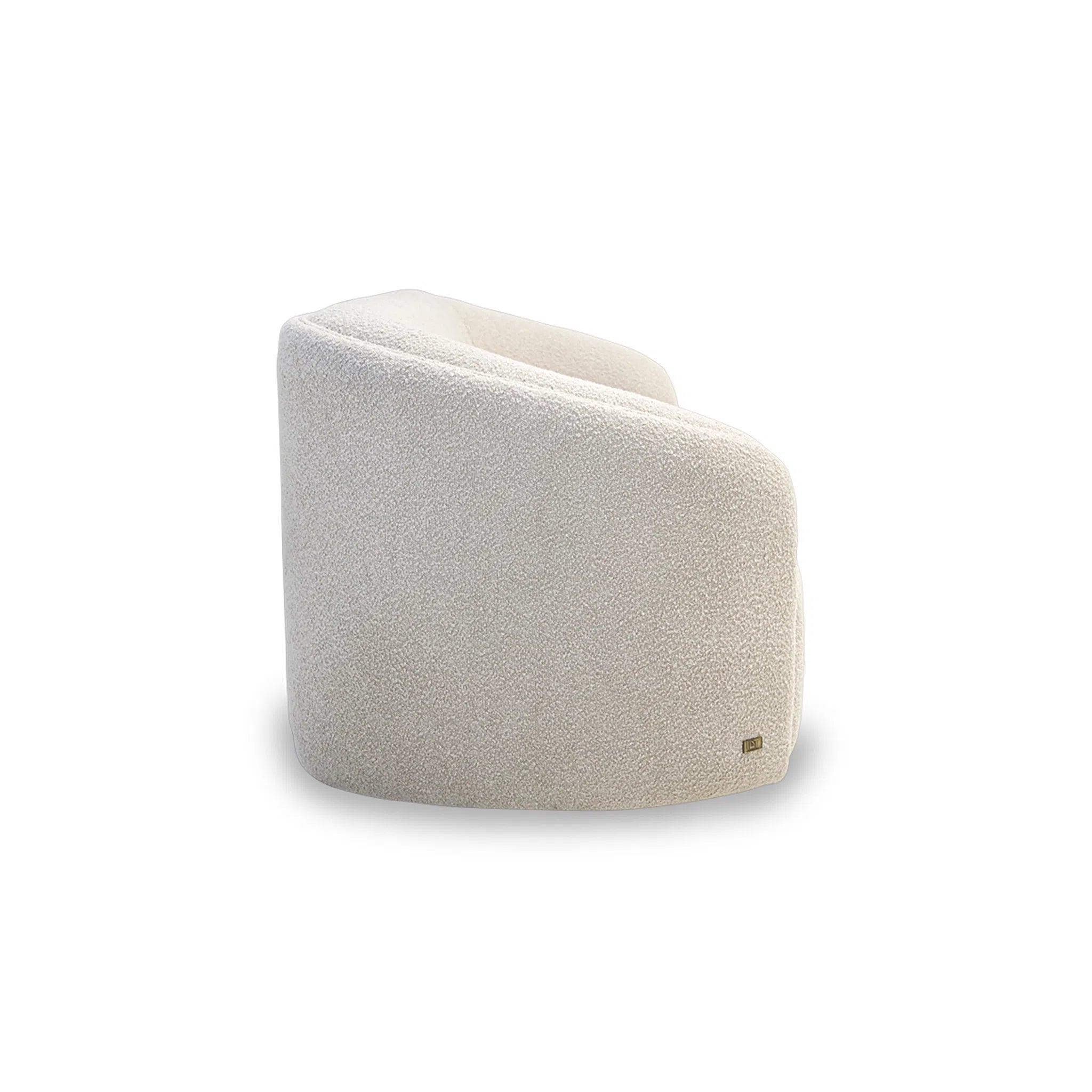 White textured armchair on a white background