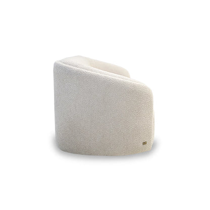 White textured armchair on a white background