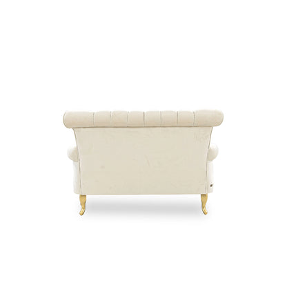 Beige armchair on a white background