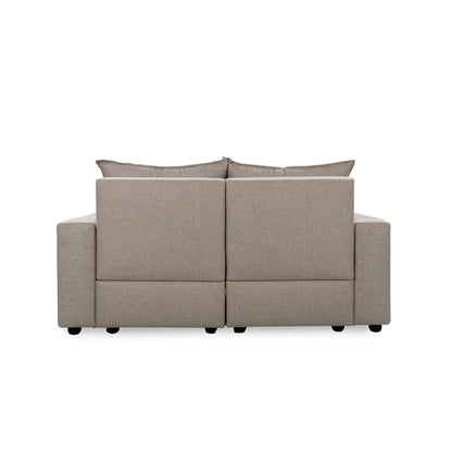 Gray sectional sofa on a white background