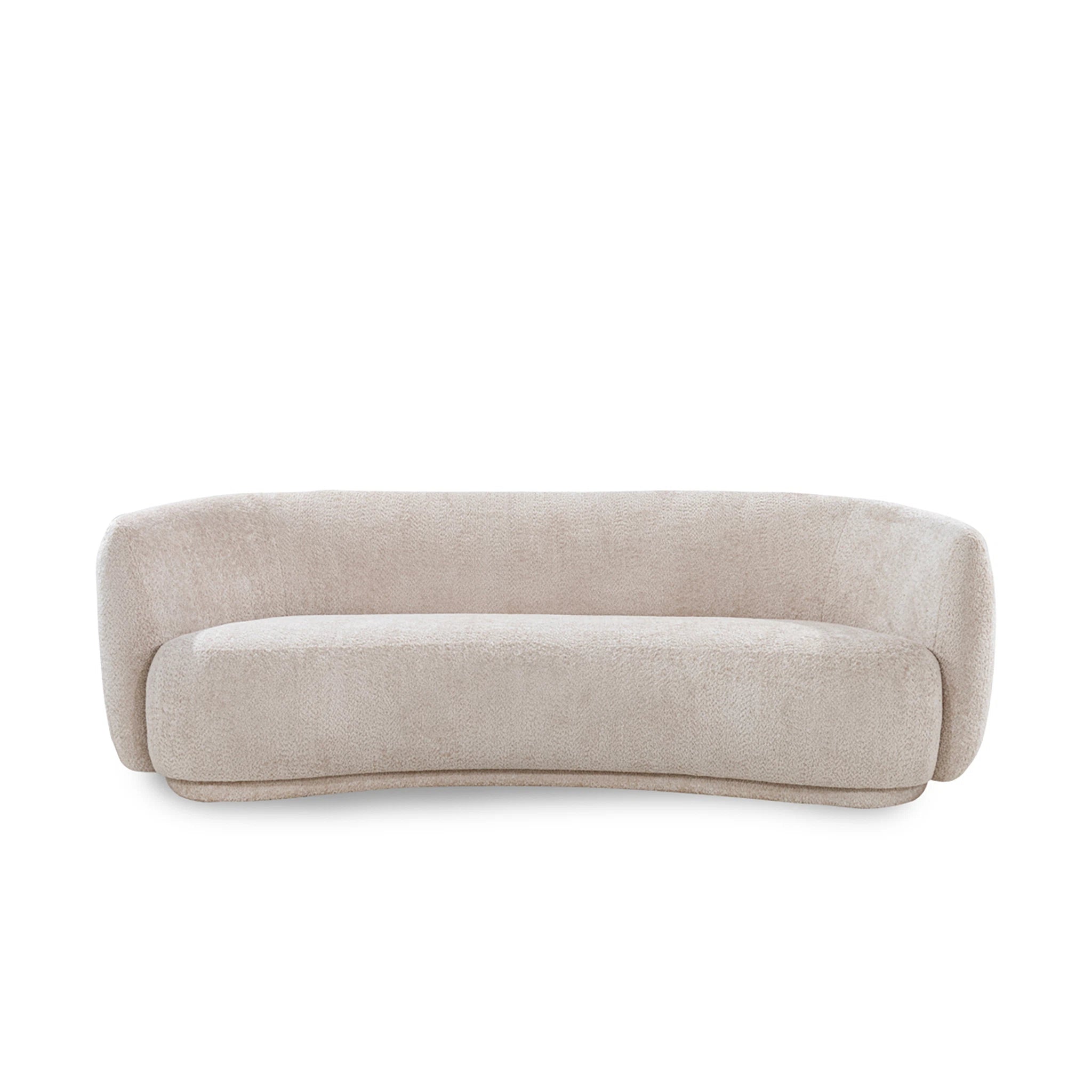Beige sofa on a white background