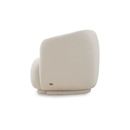 Beige car headrest on a white background