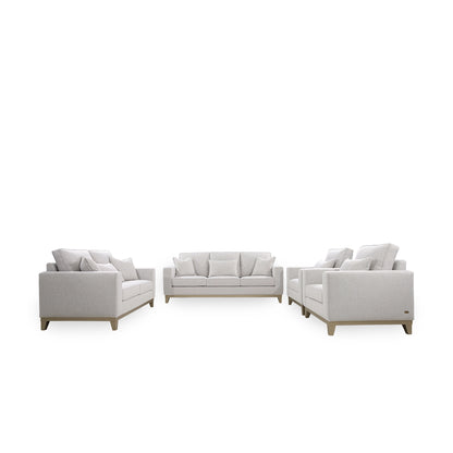 Light gray sofa set on a white background