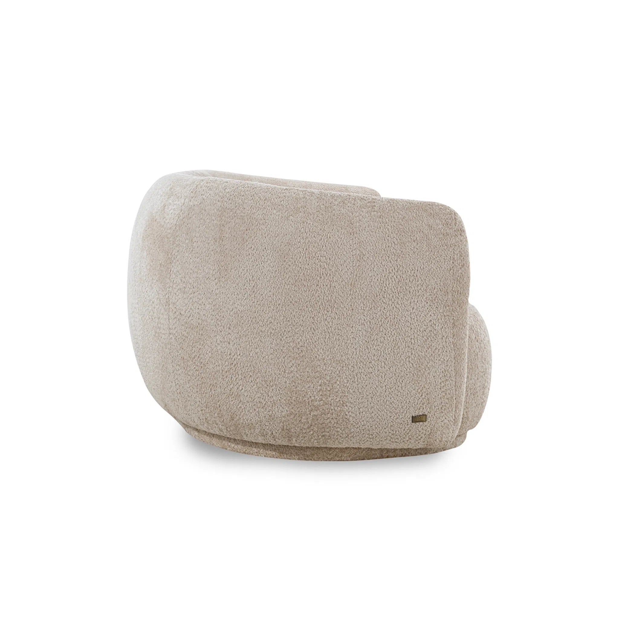 Beige armchair on a white background