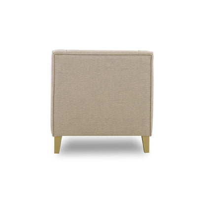 Beige armchair on a white background