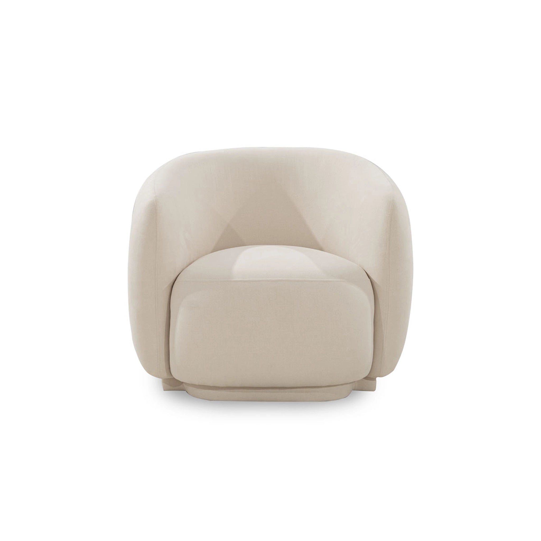 Beige armchair on a white background