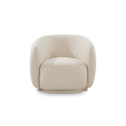 Beige armchair on a white background
