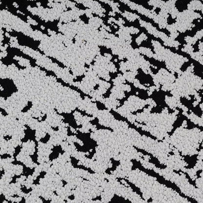 Close-up of white and black patterned fabric