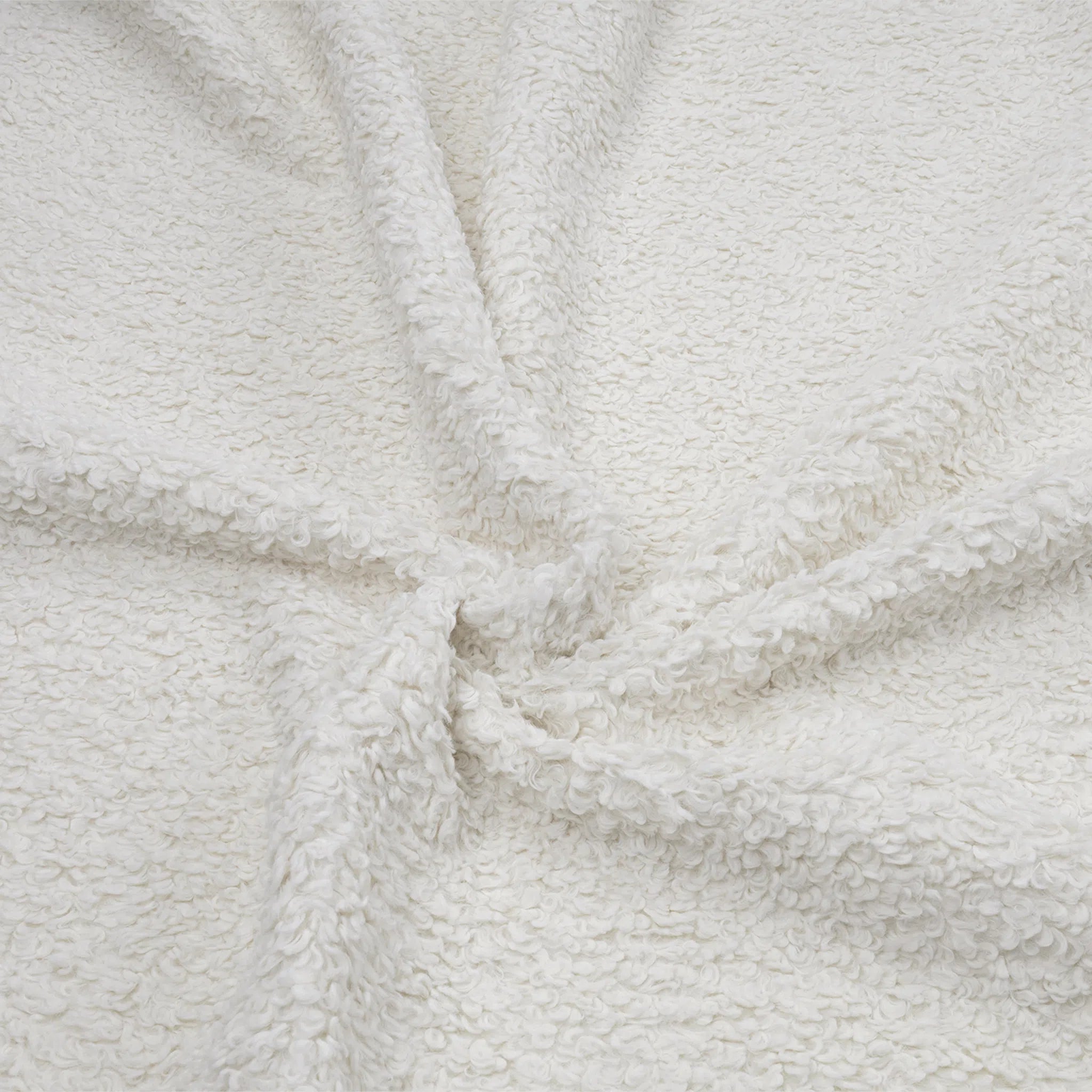 Close-up of textured white fabric