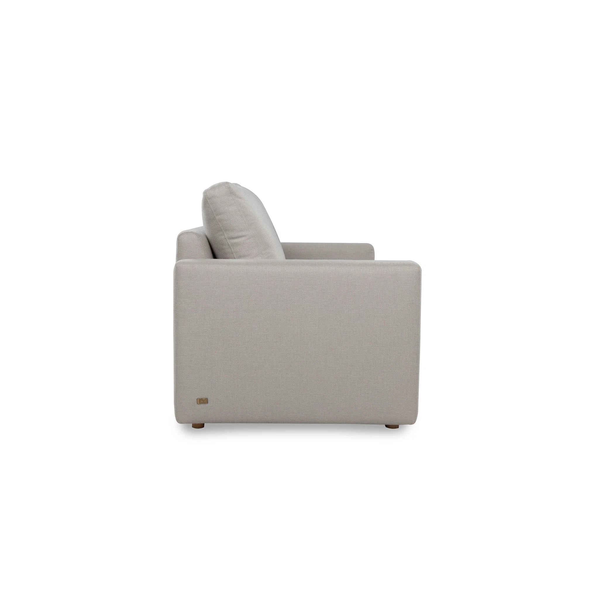 Gray sofa on a white background