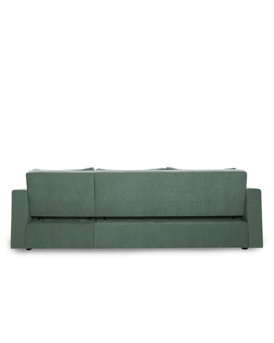 Green sofa on a white background