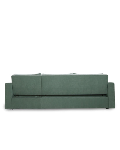 Green sofa on a white background