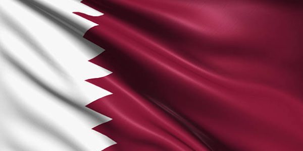 Qatar flag with fabric structure